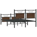 vidaXL barna tölgy színű szerelt fa ágykeret matrac nélkül 120x200 cm