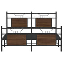 vidaXL barna tölgy színű szerelt fa ágykeret matrac nélkül 137x190 cm