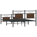 vidaXL barna tölgy színű szerelt fa ágykeret matrac nélkül 150x200 cm