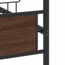 vidaXL barna tölgy színű szerelt fa ágykeret matrac nélkül 150x200 cm