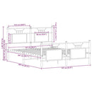 vidaXL barna tölgy színű szerelt fa ágykeret matrac nélkül 150x200 cm