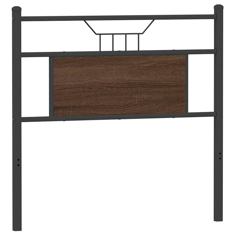 vidaXL barna tölgy színű szerelt fa és acél fejtámla 75 cm
