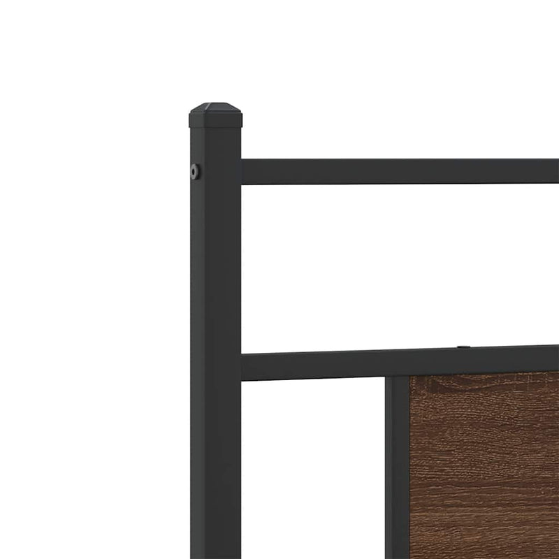 vidaXL barna tölgy színű szerelt fa és acél fejtámla 80 cm