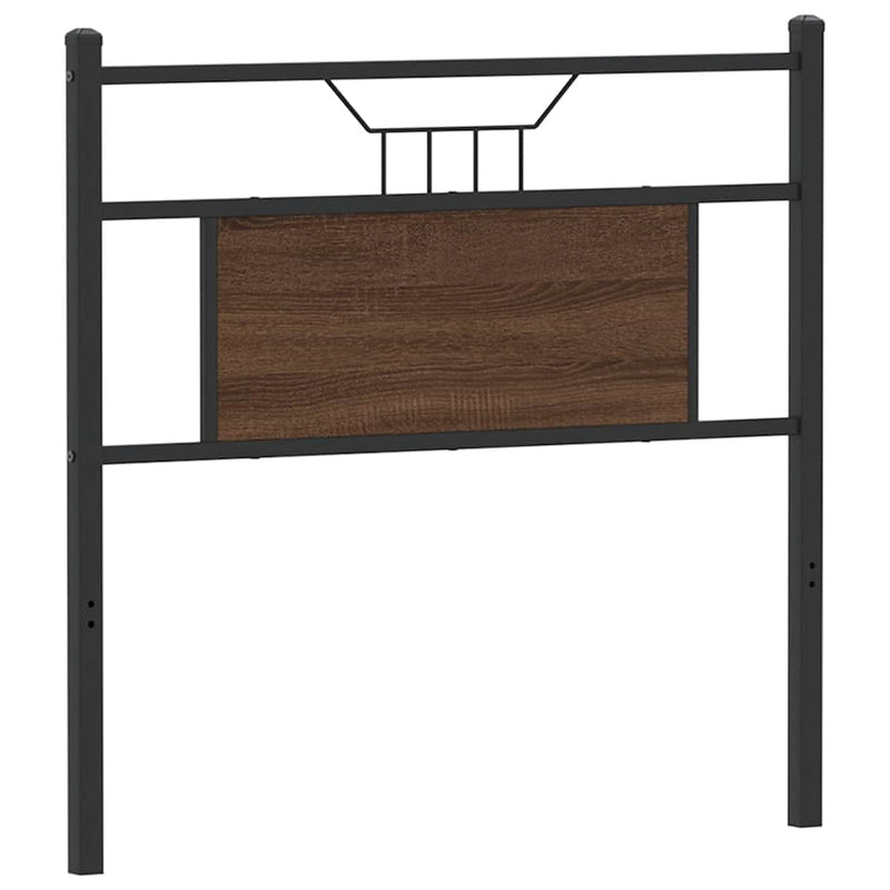vidaXL barna tölgy színű szerelt fa és acél fejtámla 90 cm
