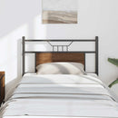 vidaXL barna tölgy színű szerelt fa és acél fejtámla 90 cm