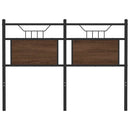 vidaXL barna tölgy színű szerelt fa és acél fejtámla 120 cm