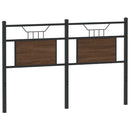 vidaXL barna tölgy színű szerelt fa és acél fejtámla 137 cm