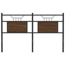 vidaXL barna tölgy színű szerelt fa és acél fejtámla 137 cm