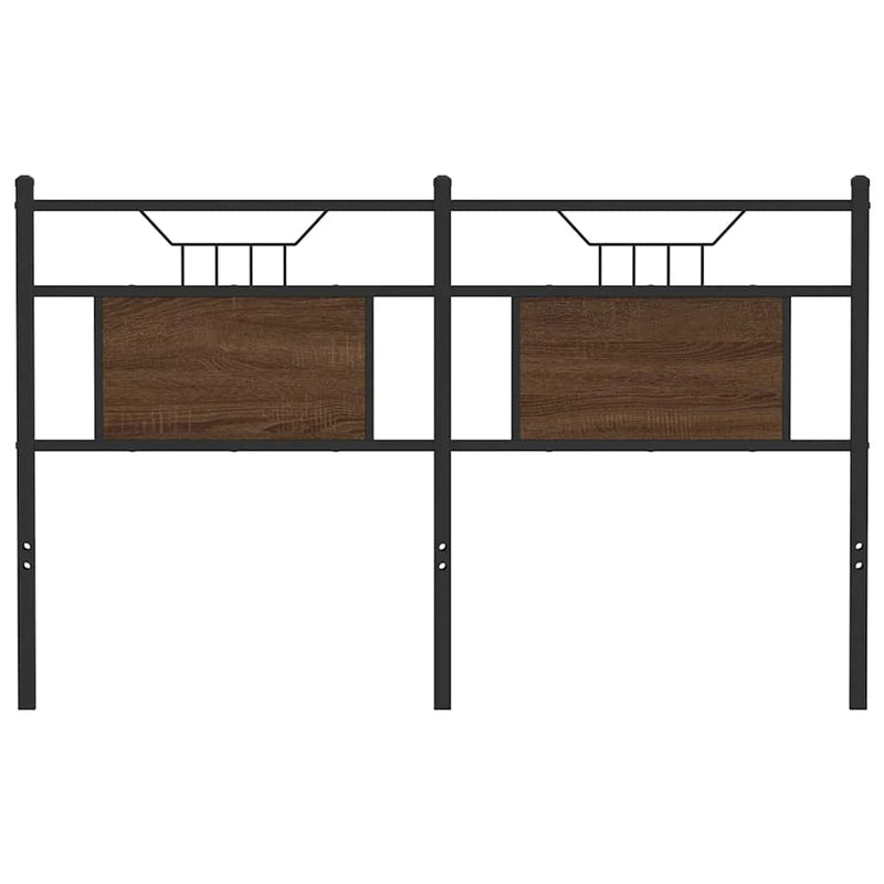 vidaXL barna tölgy színű szerelt fa és acél fejtámla 137 cm
