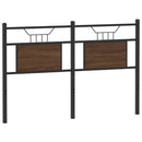 vidaXL barna tölgy színű szerelt fa és acél fejtámla 150 cm