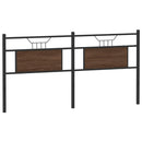 vidaXL barna tölgy színű szerelt fa és acél fejtámla 160 cm