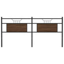 vidaXL barna tölgy színű szerelt fa és acél fejtámla 160 cm