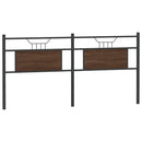 vidaXL barna tölgy színű szerelt fa és acél fejtámla 160 cm