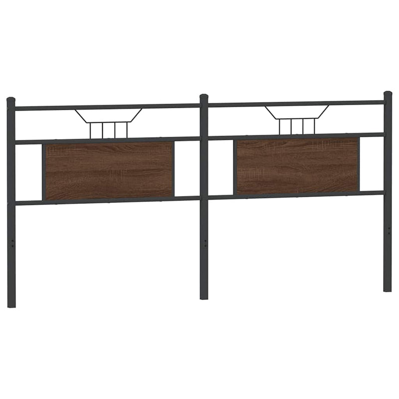 vidaXL barna tölgy színű szerelt fa és acél fejtámla 160 cm