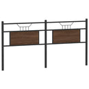 vidaXL barna tölgy színű szerelt fa és acél fejtámla 180 cm