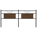 vidaXL barna tölgy színű szerelt fa és acél fejtámla 180 cm