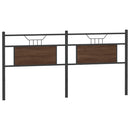vidaXL barna tölgy színű szerelt fa és acél fejtámla 180 cm