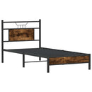 vidaXL füstös tölgy színű szerelt fa ágykeret matrac nélkül 75x190 cm