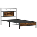 vidaXL füstös tölgy színű szerelt fa ágykeret matrac nélkül 80x200 cm