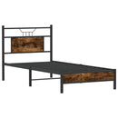 vidaXL füstös tölgy színű szerelt fa ágykeret matrac nélkül 90x190 cm
