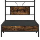 vidaXL füstös tölgy színű szerelt fa ágykeret matrac nélkül 90x190 cm