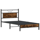 vidaXL füstös tölgy színű szerelt fa ágykeret matrac nélkül 90x190 cm