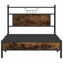 vidaXL füstös tölgy színű szerelt fa ágykeret matrac nélkül 90x190 cm