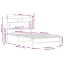 vidaXL füstös tölgy színű szerelt fa ágykeret matrac nélkül 90x190 cm