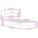 vidaXL füstös tölgy színű szerelt fa ágykeret matrac nélkül 100x200 cm