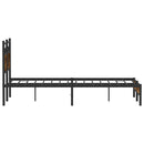 vidaXL füstös tölgy színű szerelt fa ágykeret matrac nélkül 120x200 cm