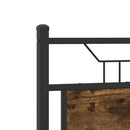 vidaXL füstös tölgy színű szerelt fa ágykeret matrac nélkül 120x200 cm