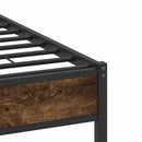 vidaXL füstös tölgy színű szerelt fa ágykeret matrac nélkül 120x200 cm