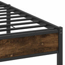 vidaXL füstös tölgy színű szerelt fa ágykeret matrac nélkül 140x190 cm