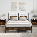 vidaXL füstös tölgy színű szerelt fa ágykeret matrac nélkül 140x190 cm