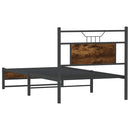 vidaXL füstös tölgy színű szerelt fa ágykeret matrac nélkül 90x190 cm