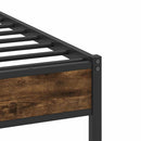 vidaXL füstös tölgy színű szerelt fa ágykeret matrac nélkül 90x190 cm