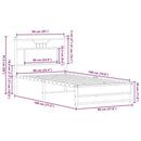 vidaXL füstös tölgy színű szerelt fa ágykeret matrac nélkül 90x190 cm