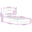 vidaXL füstös tölgy színű szerelt fa ágykeret matrac nélkül 90x200 cm