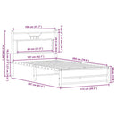 vidaXL füstös tölgy színű szerelt fa ágykeret matrac nélkül 107x203 cm
