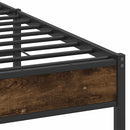 vidaXL füstös tölgy színű szerelt fa ágykeret matrac nélkül 137x190 cm