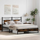 vidaXL füstös tölgy színű szerelt fa ágykeret matrac nélkül 140x190 cm