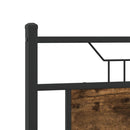 vidaXL füstös tölgy színű szerelt fa ágykeret matrac nélkül 140x190 cm