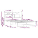 vidaXL füstös tölgy színű szerelt fa ágykeret matrac nélkül 150x200 cm