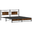 vidaXL füstös tölgy színű szerelt fa ágykeret matrac nélkül 160x200 cm