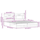 vidaXL füstös tölgy színű szerelt fa ágykeret matrac nélkül 160x200 cm