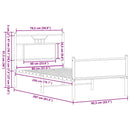 vidaXL füstös tölgy színű szerelt fa ágykeret matrac nélkül 80x200 cm