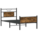 vidaXL füstös tölgy színű szerelt fa ágykeret matrac nélkül 90x190 cm