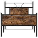 vidaXL füstös tölgy színű szerelt fa ágykeret matrac nélkül 90x190 cm