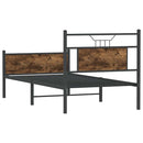 vidaXL füstös tölgy színű szerelt fa ágykeret matrac nélkül 90x190 cm