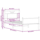 vidaXL füstös tölgy színű szerelt fa ágykeret matrac nélkül 90x200 cm